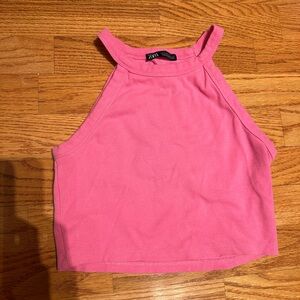 Zara Vibrant Pink Crop Top